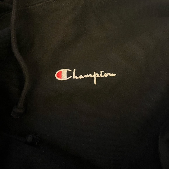 Champion Reverse Weave Hoodie size LARGE black - Picture 3 of 6